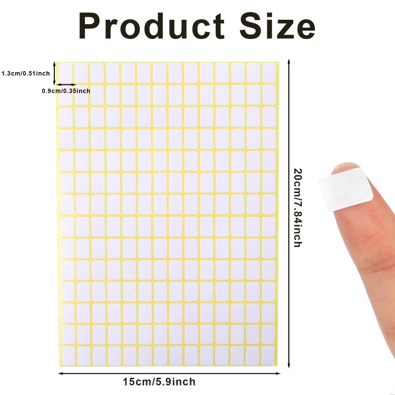 Sliverdew 2940 Pcs Matte Small White Labels Stickers Blank Labels Removable Price Tags Labels Stickers for Jars Boxes File Folders Envelopes School Office Kitchen (13 X 9 mm) - Image 2